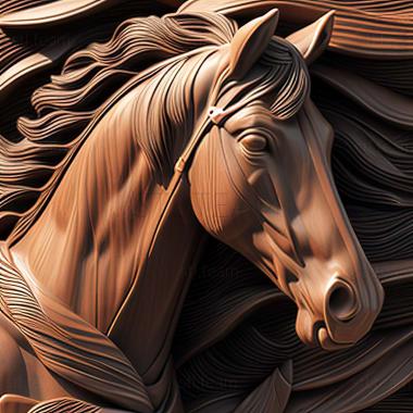 3D model Comanche horse famous animal (STL)